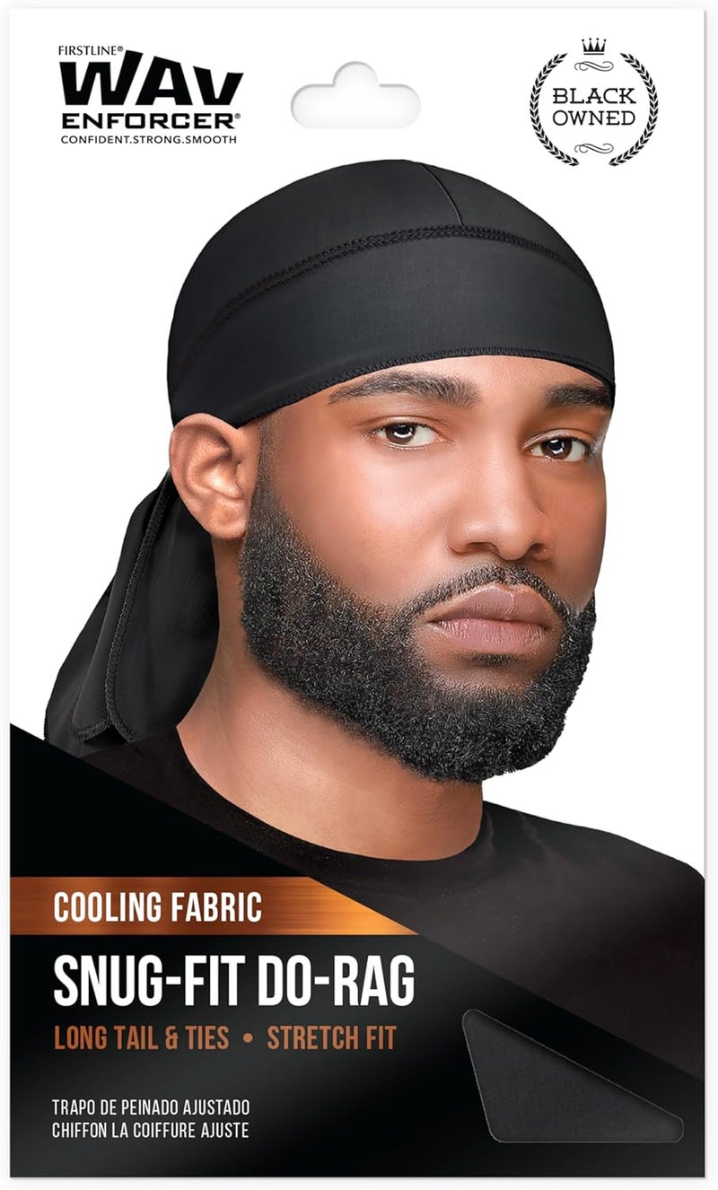 Wav Enforcer Snug Fit Do-Rag - Cooling Fabric with Long Tail & Ties - Image 1